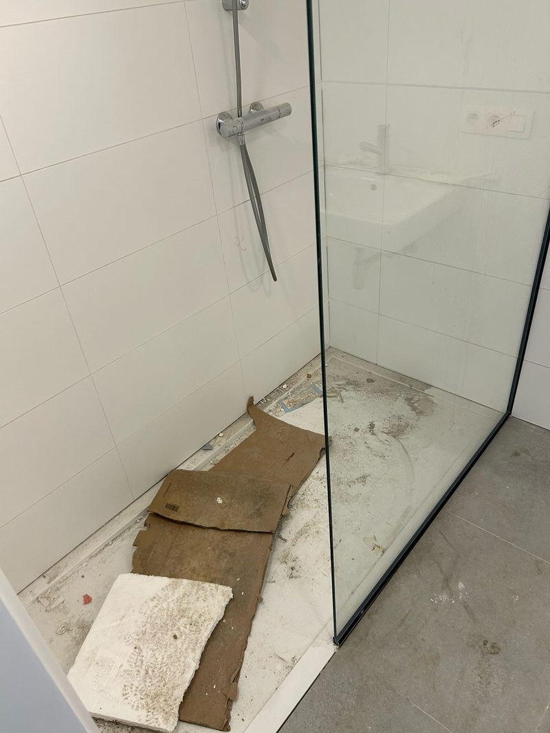 Douche avant remise à niveau