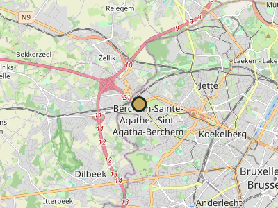 Map Berchem Sainte Agathe