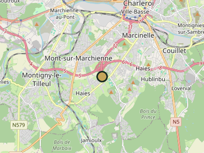 Map Mont Sur Marchienne