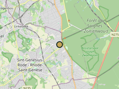 Map Rhode Saint Genese
